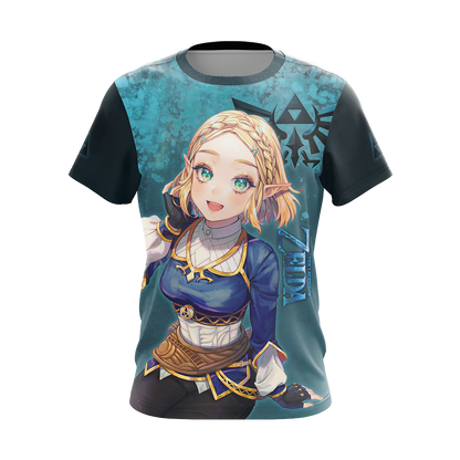 Princess Zelda The Legend of Zelda All Over Print T-shirt Zip Hoodie Pullover Hoodie   