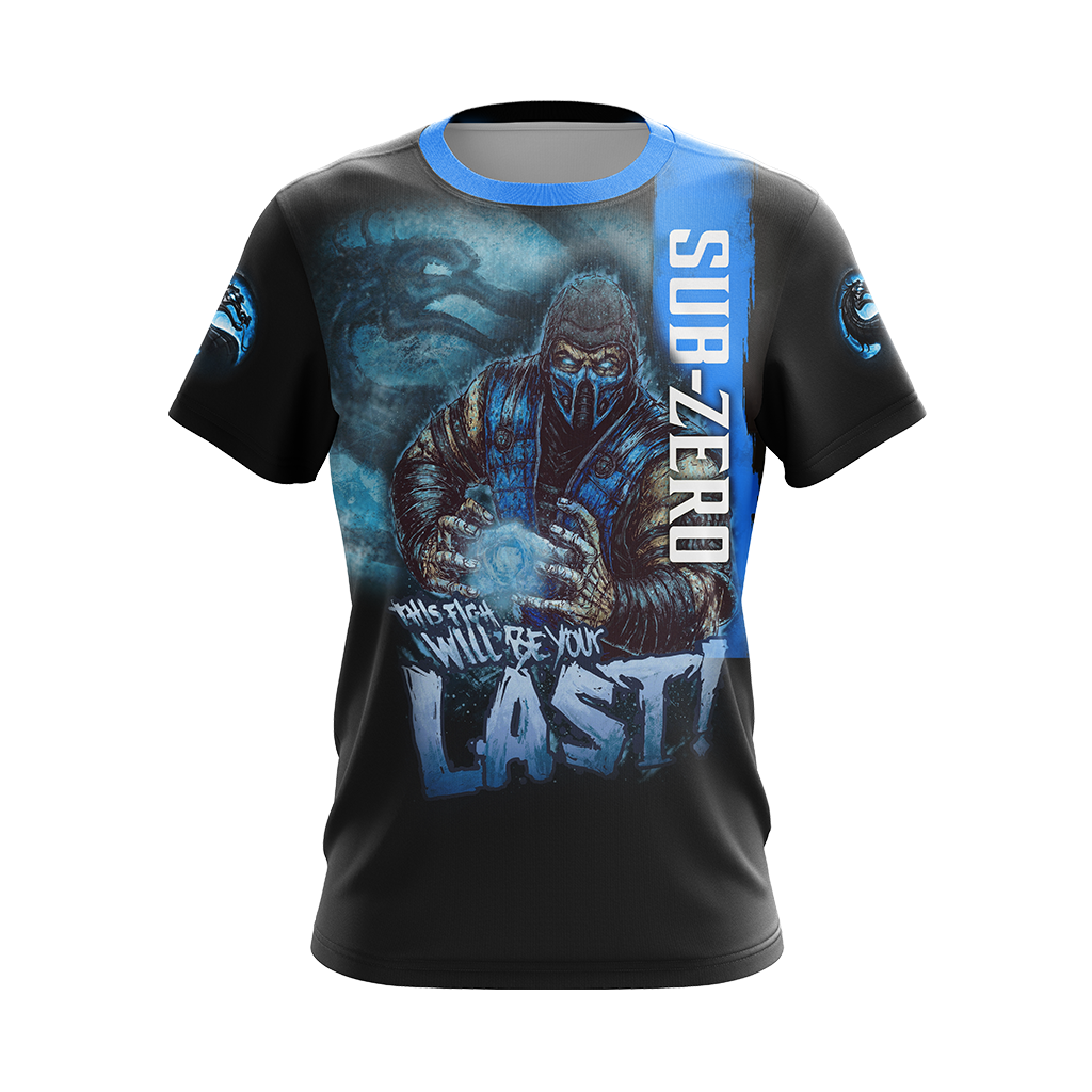 Mortal Kombat Sub Zero This Time Will Be Your Last Unisex 3D T-shirt   
