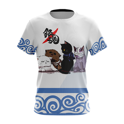 Gintama Cats Unisex 3D T-shirt   