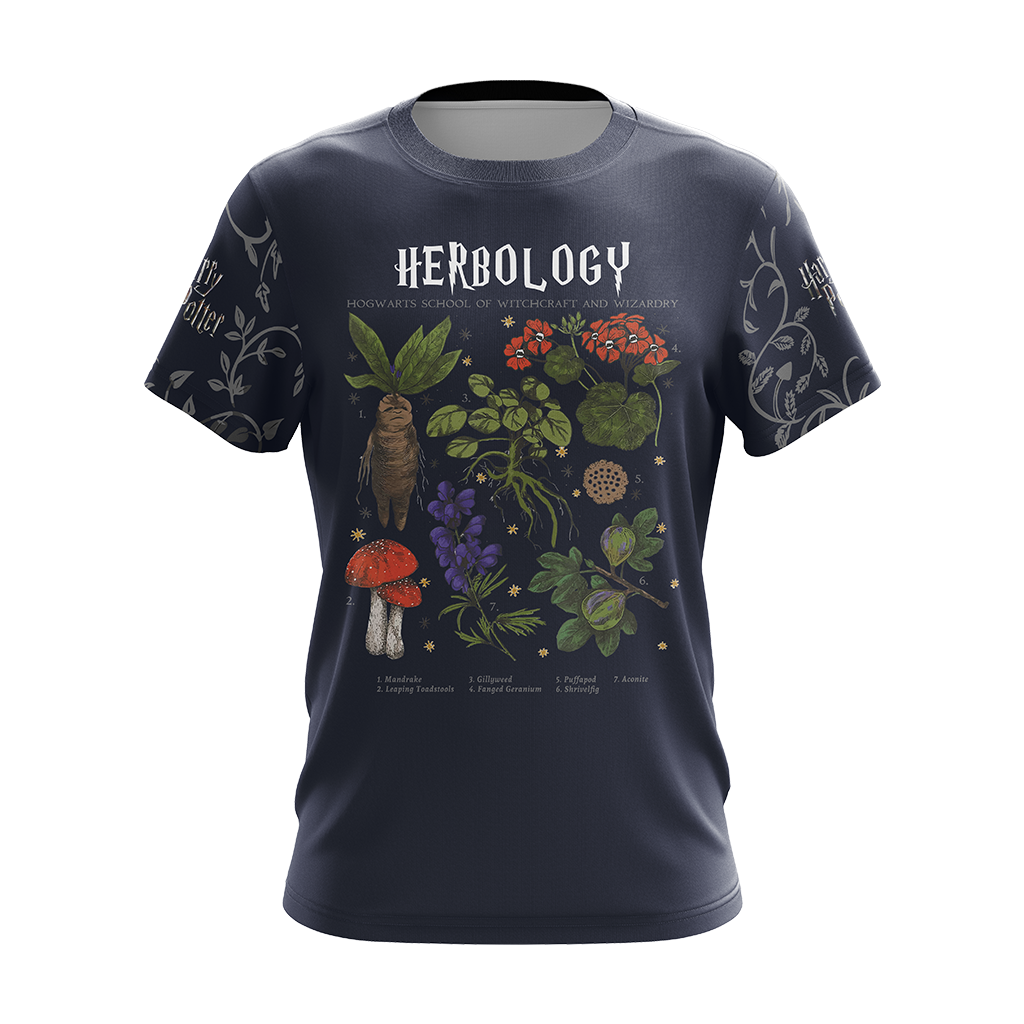Herbology Harry Potter Hogwarts T-shirt Zip Hoodie Pullover Hoodie   
