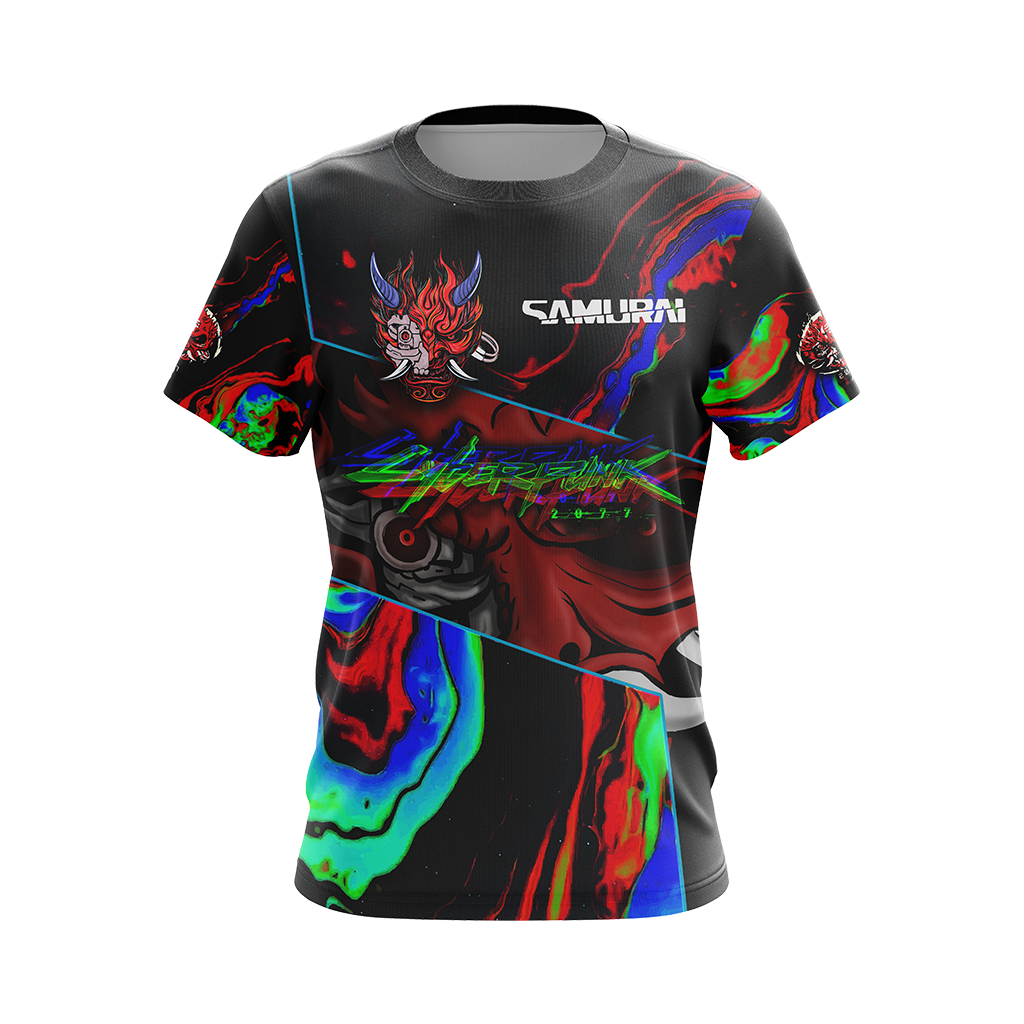 Cyberpunk 2077 - Samurai logo Unisex 3D T-shirt   