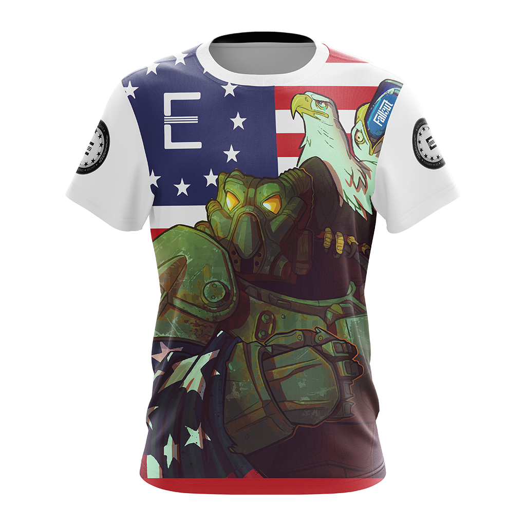 Fallout - Enclave Flag Unisex 3D T-shirt   