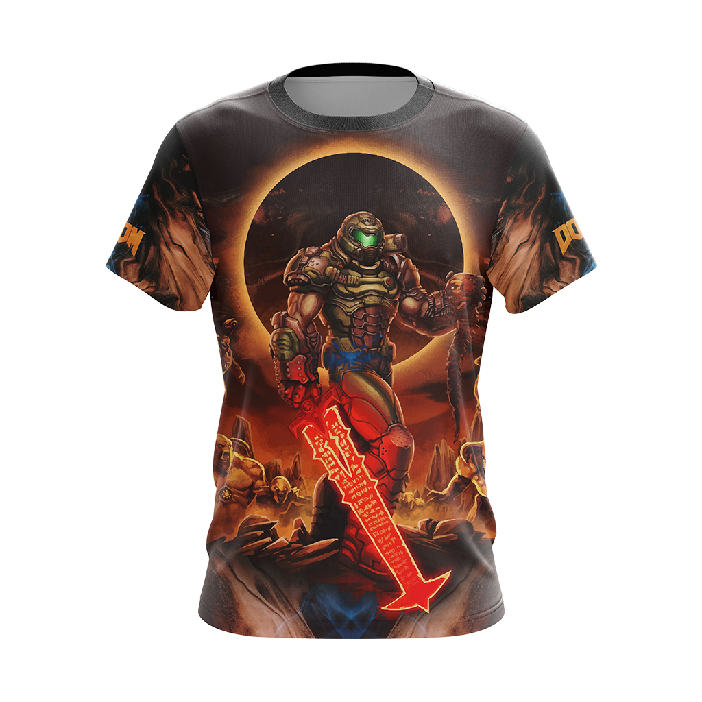 Doom ( Video Game ) Unisex 3D T-shirt   