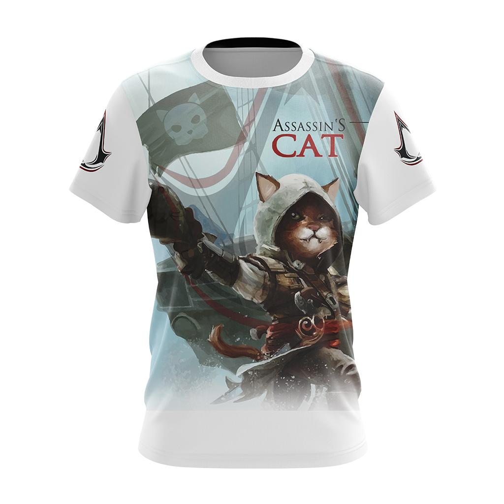 Assassin's Creed III-IV Cat Unisex 3D T-shirt   