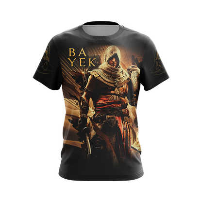 Assassin’s Creed Origins Logo with Bayek Unisex 3D T-shirt   