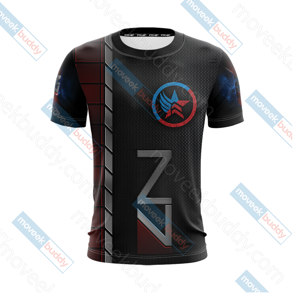 Mass Effect - Paragon Renegade N7 Unisex 3D T-shirt   