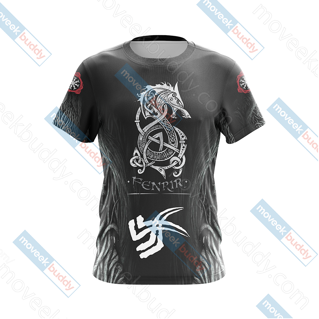 Vikings - Fenrir Unisex 3D T-shirt   