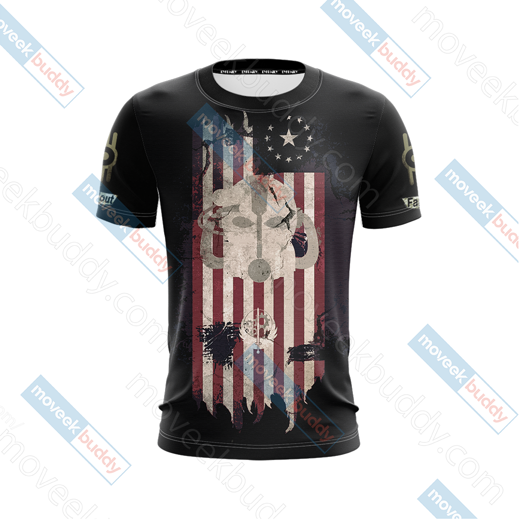 Fallout Brotherhood Of Steel New Unisex 3D T-shirt   