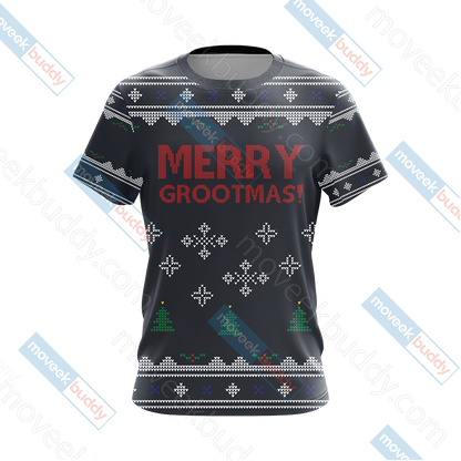 Guardian Of The Galaxy - Groot Merry Grootmas Christmas Unisex 3D T-shirt   