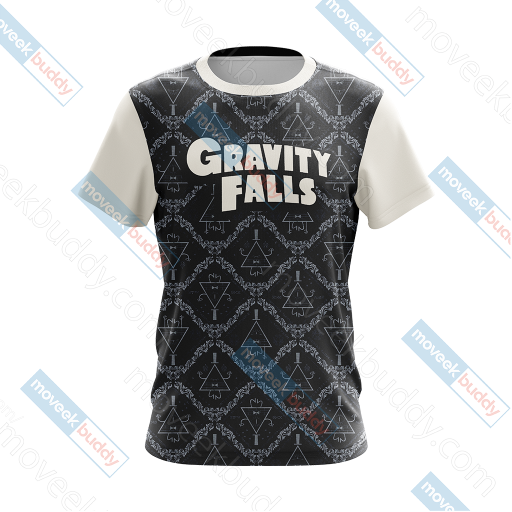Gravity Falls - Bill Cipher Black And White Unisex 3D T-shirt   