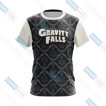 Gravity Falls - Bill Cipher Black And White Unisex 3D T-shirt   