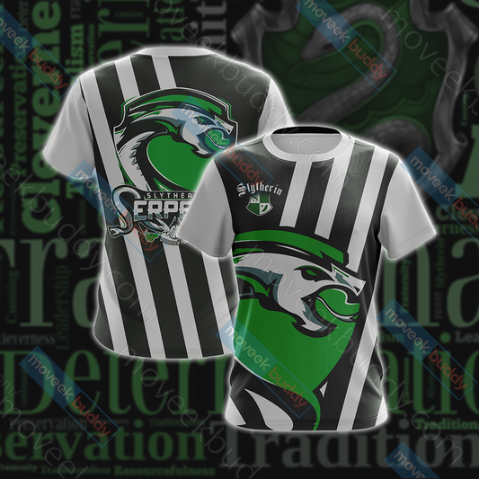 Slytherin Serpent Quiddicth Team Harry Potter New Style Unisex 3D T-shirt   