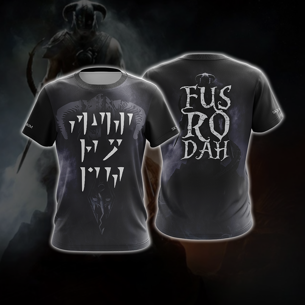 Elder Scrolls Skyrim Fus Ro Dah Version Unisex 3D T-shirt