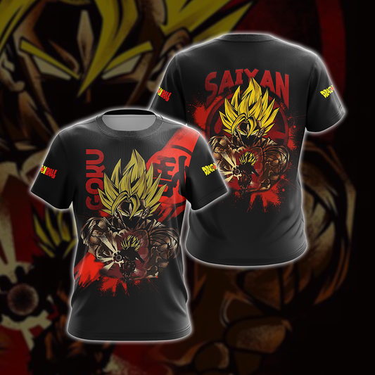 Dragon Ball Son Goku Super Saiyan Unisex 3D T-shirt T-shirt S 