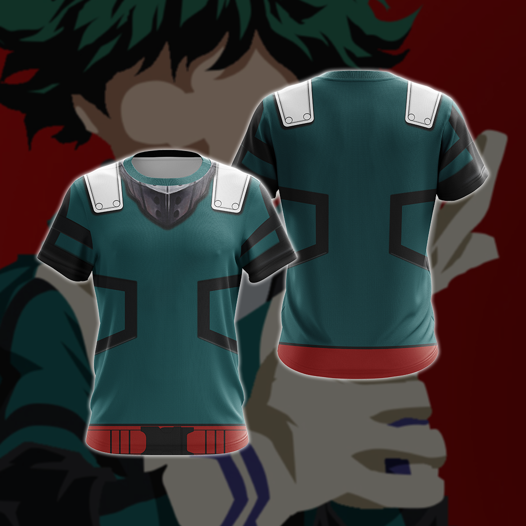 My hero Academia Deku 3D T-shirt Zip Hoodie Pullover Hoodie T-shirt S 