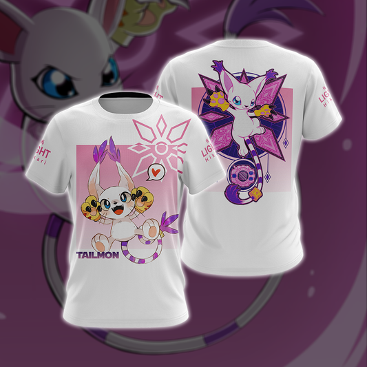 Digimon Gatomon Unisex 3D T-shirt   