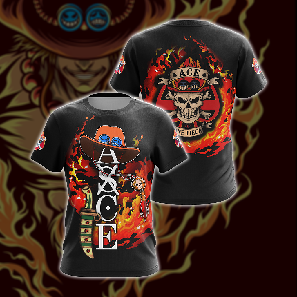 One piece - Portgas D. Ace Unisex 3D T-shirt   
