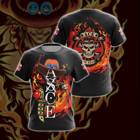 One piece - Portgas D. Ace Unisex 3D T-shirt   