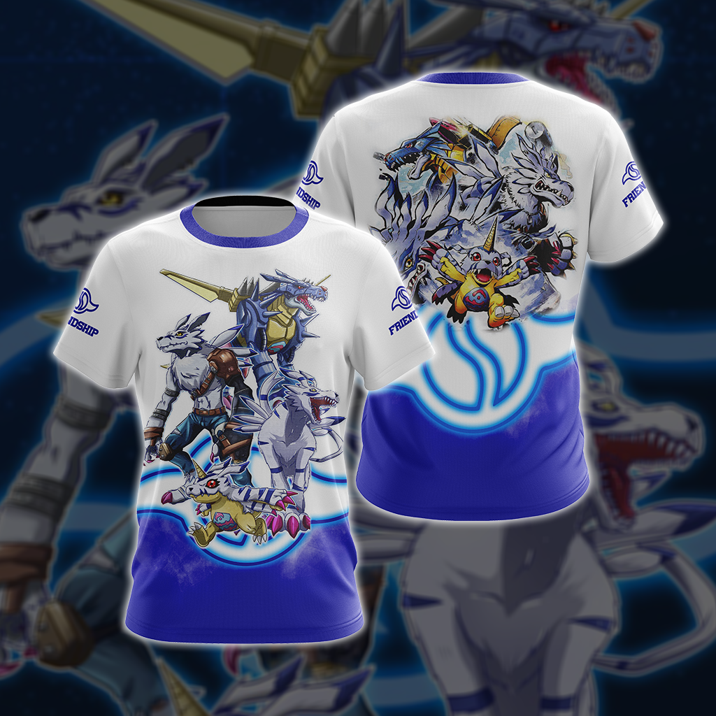 Digimon Gabumon Evolution Unisex 3D T-shirt
