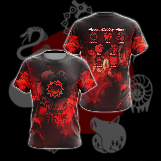 The Seven Deadly Sins Unisex 3D T-shirt   