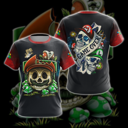 Mario Skull Unisex 3D T-shirt   