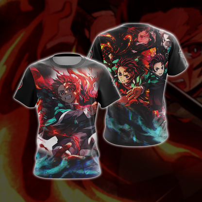 Demon Slayer Kamado Tanjiro Unisex 3D T-shirt Zip Hoodie Pullover Hoodie T-shirt S 