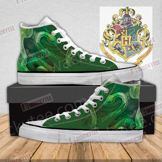 Harry Potter - Cunning Like A Slytherin Wacky Style High Top Shoes SIZE 29