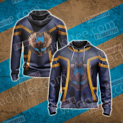 Harry Potter - Ravenclaw Unisex 3D T-shirt Zip Hoodie S 