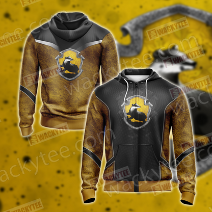 Harry Potter - Hufflepuff Edition New Style Unisex 3D T-shirt Zip Hoodie S 