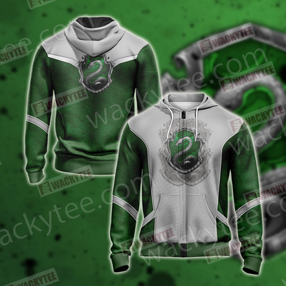 Harry Potter - Slytherin Edition New Style Unisex 3D T-shirt Zip Hoodie S 