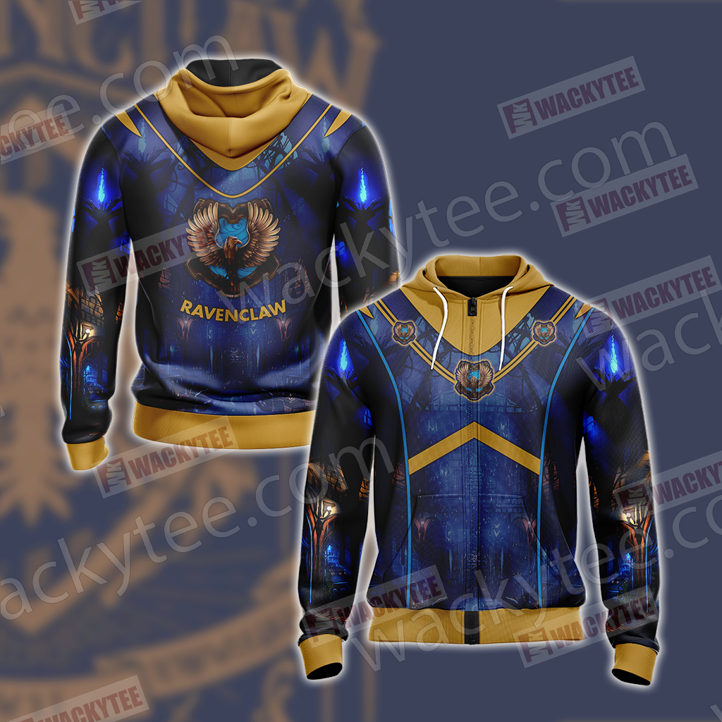 Hogwarts Harry Potter - Ravenclaw House New Version Unisex 3D T-shirt Zip Hoodie S 