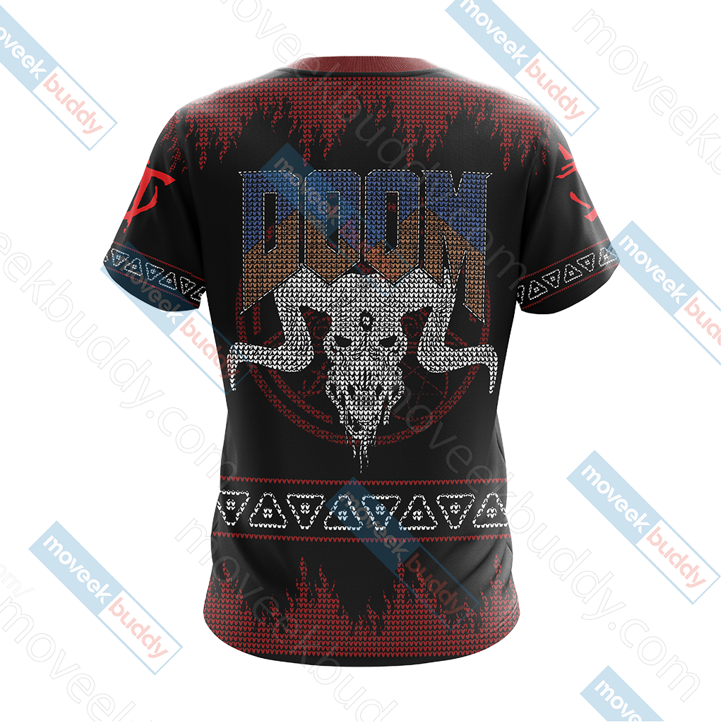 Doom Knitting Style Unisex 3D T-shirt   