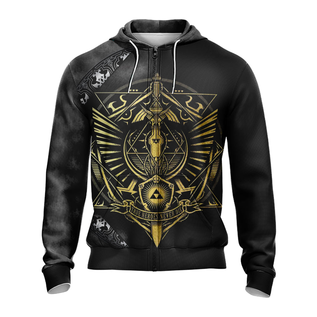 The Legend of Zelda All Over Print T-shirt Zip Up Hoodie   