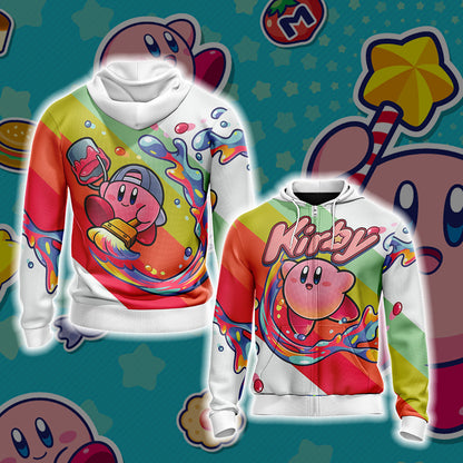 Kirby - Robobot Armor New Unisex 3D T-shirt Zip Hoodie XS 