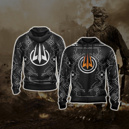 Call of Duty - Trident Unisex 3D T-shirt Zip Hoodie XS 