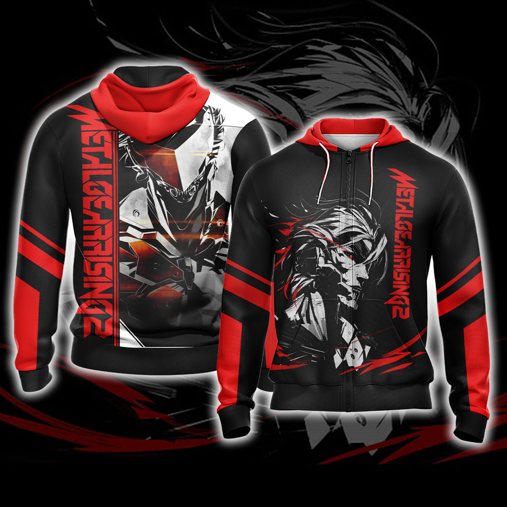 Metal Gear Rising Revengeance Unisex 3D T-shirt Zip Hoodie S 