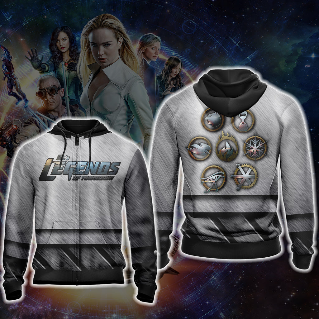 Legends of Tomorrow Symbol Unisex 3D T-shirt Zip Hoodie XS 