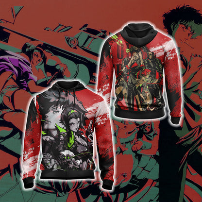 Cowboy Bebop - New Unisex 3D T-shirt Zip Hoodie XS 
