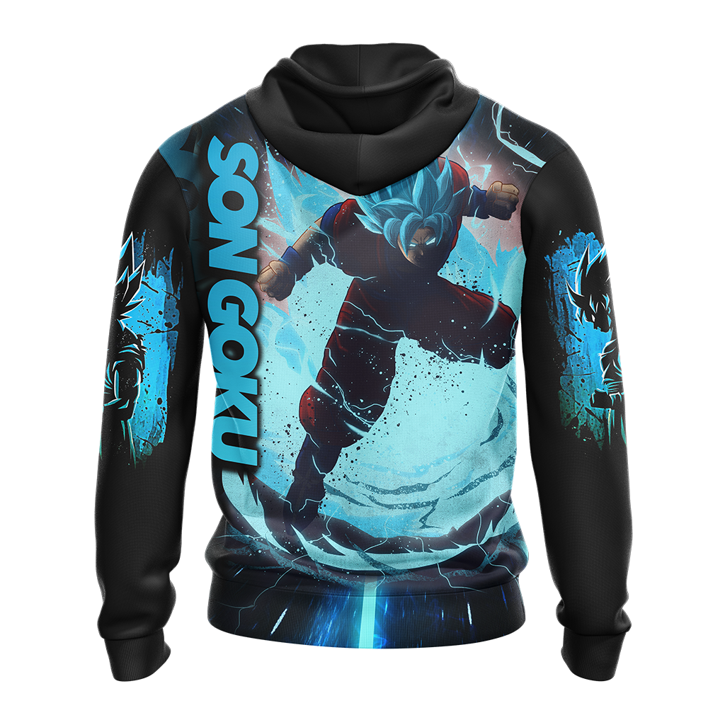Dragon Ball Son Goku All Over Print T-shirt Zip Hoodie Pullover Hoodie   