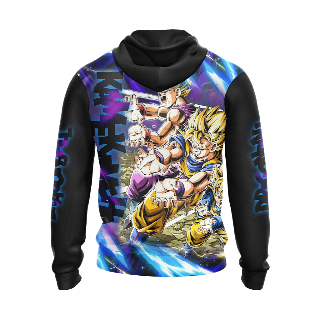 Dragon Ball Kamekameha Son Family - Son Goku Goten Gohan Unisex 3D T-shirt Zip Hoodie   