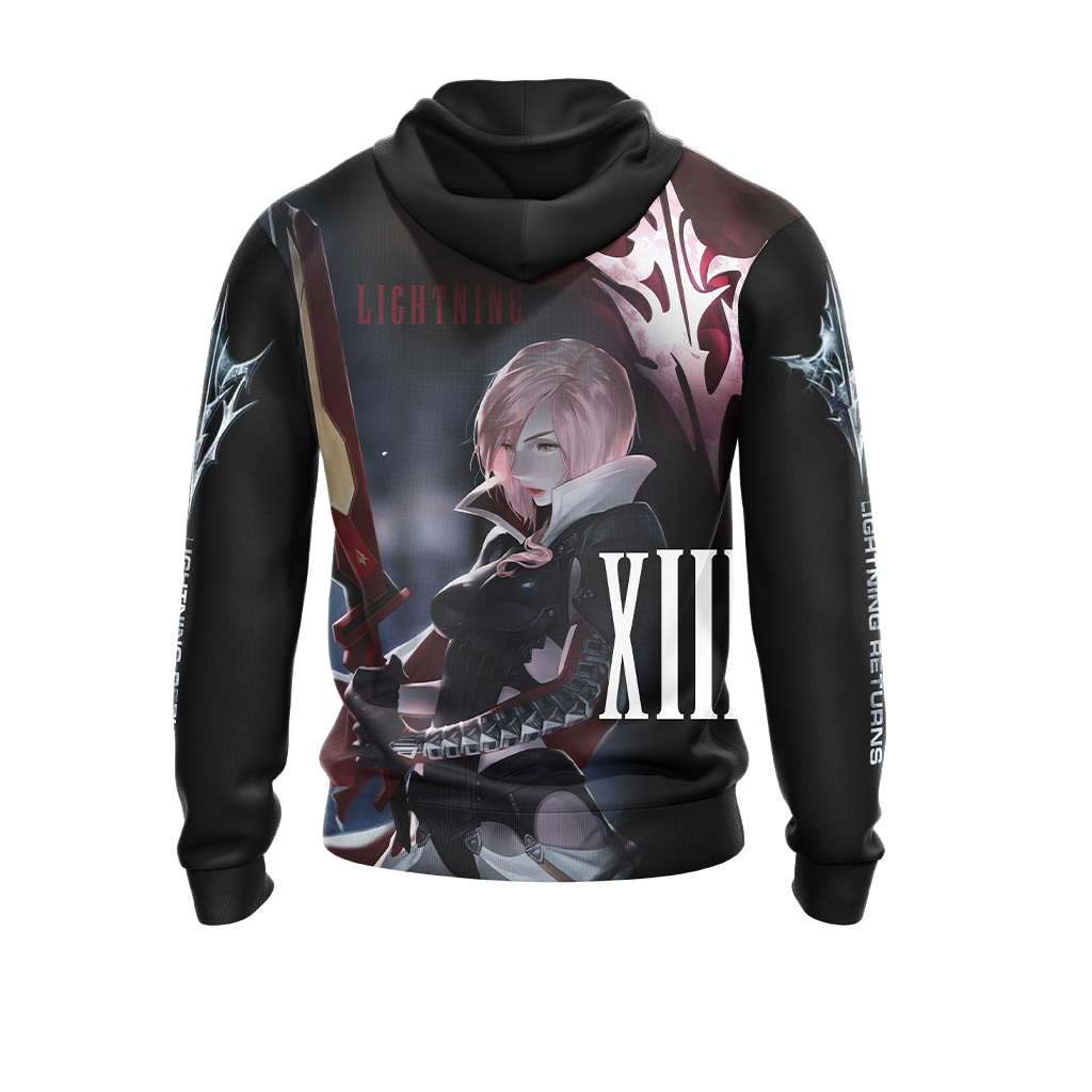 Final Fantasy XIII Lightning Returns Unisex 3D T-shirt Zip Hoodie   