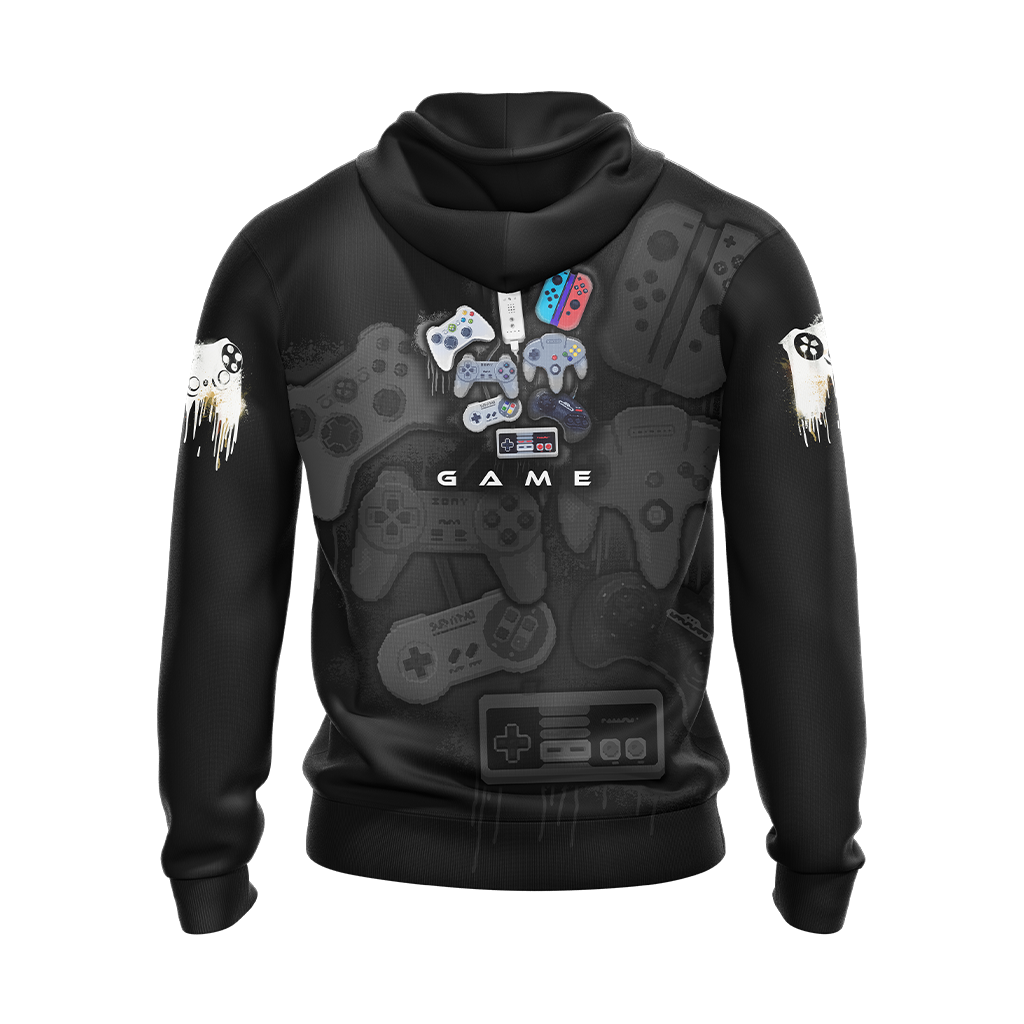 Game Controller Cool Player Unisex 3D T-shirt Zip Hoodie   
