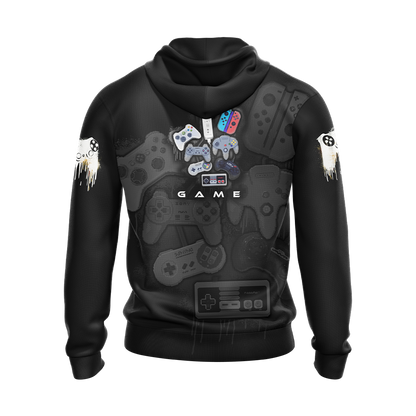 Game Controller Cool Player Unisex 3D T-shirt Zip Hoodie   