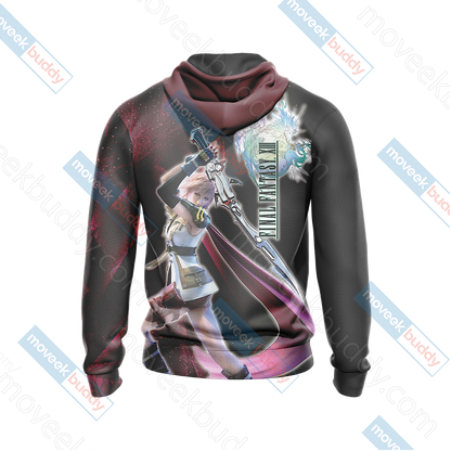 Final Fantasy XIII - Lightning Unisex 3D T-shirt Zip Hoodie   