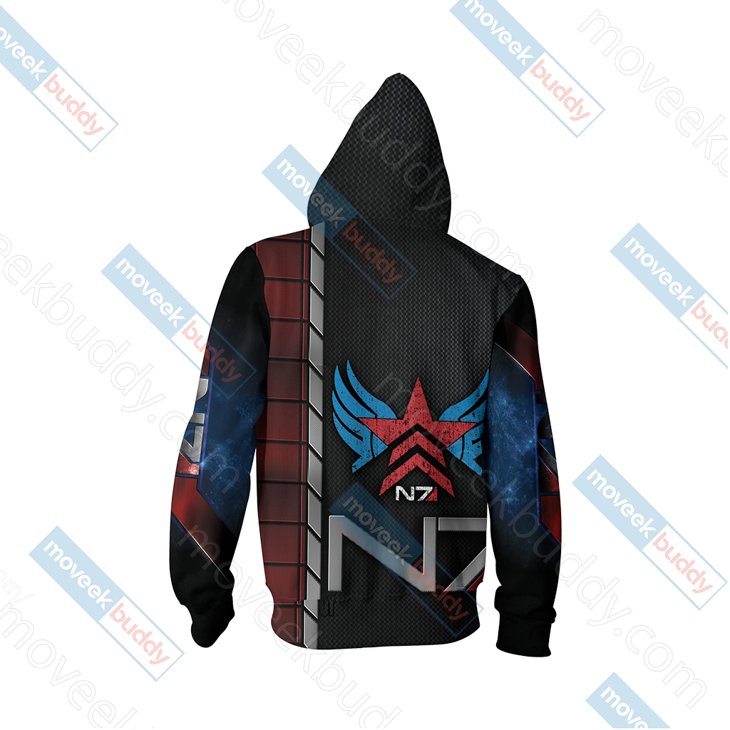 Mass Effect - Paragon Renegade N7 Unisex 3D T-shirt   