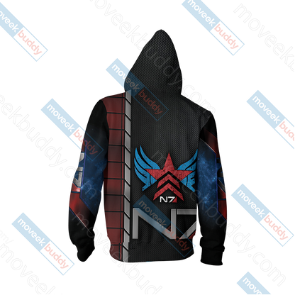 Mass Effect - Paragon Renegade N7 Unisex 3D T-shirt   