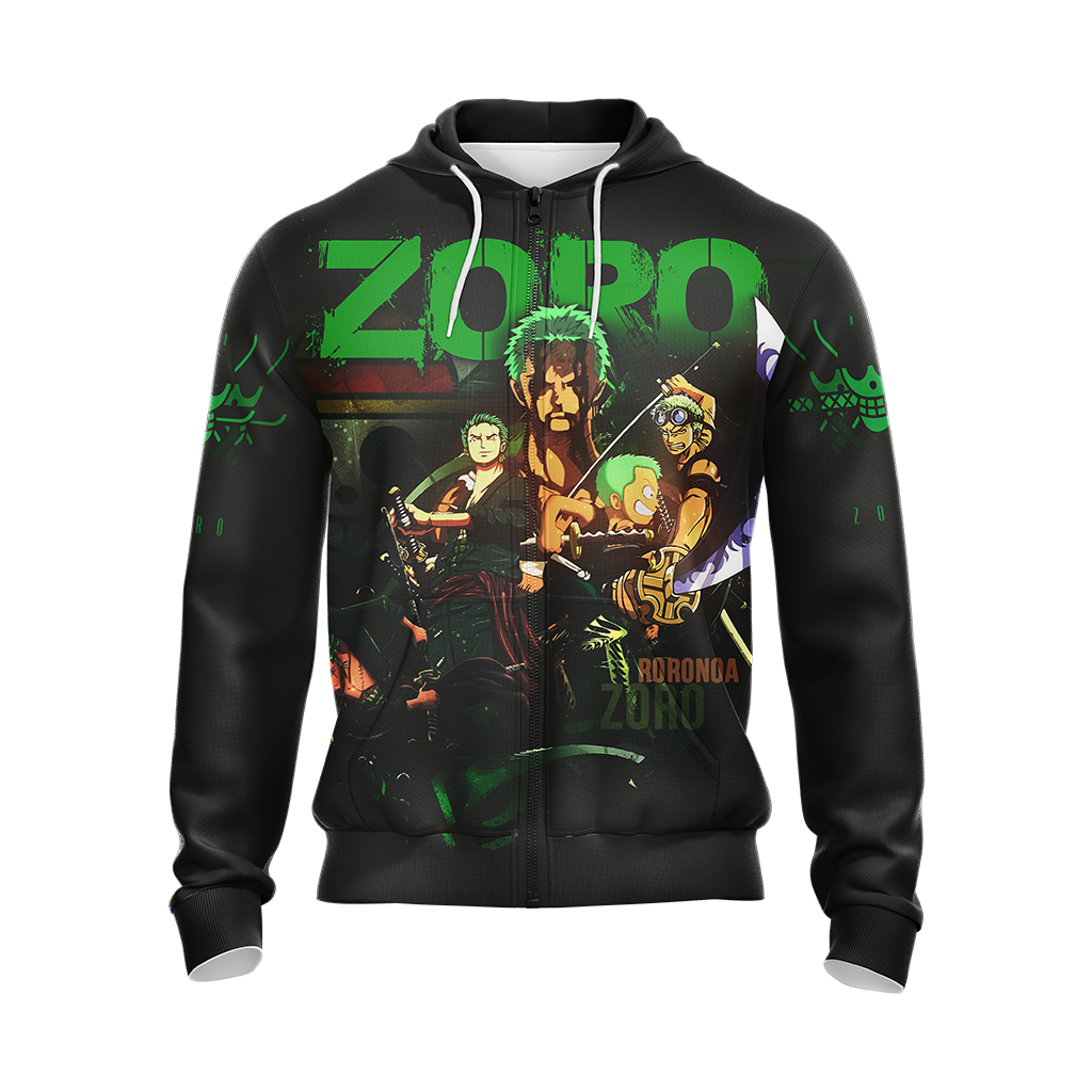 One Piece - Roronoa Zoro Unisex 3D T-shirt Zip Hoodie Pullover Hoodie   