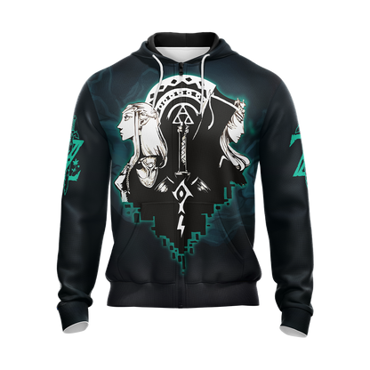The Legend Of Zelda Twilight Princess, Wind Waker, and Skyward Sword Symbols Unisex 3D T-shirt Zip Hoodie Pullover Hoodie   
