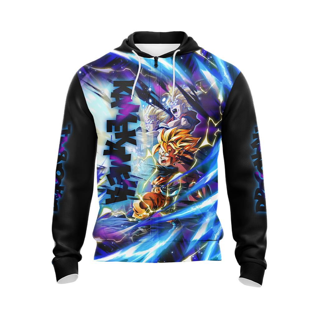 Dragon Ball Kamekameha Son Family - Son Goku Goten Gohan Unisex 3D T-shirt Zip Hoodie   