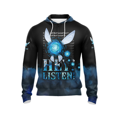 The Legend Of Zelda Navi Fairy Hey Listen Unisex 3D T-shirt Zip Hoodie   